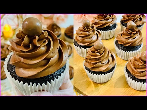 Chocolate Cupcake Recipe With Chocolate Ganache Frosting | How To Make Chocolate Cupcakes #chocolate