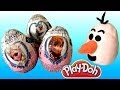 Frozen Surprise Eggs Playdoh Olaf Snowman ...