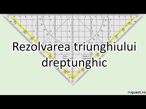 Rezolvarea triunghiului dreptunghic (1), clasa a VII-a