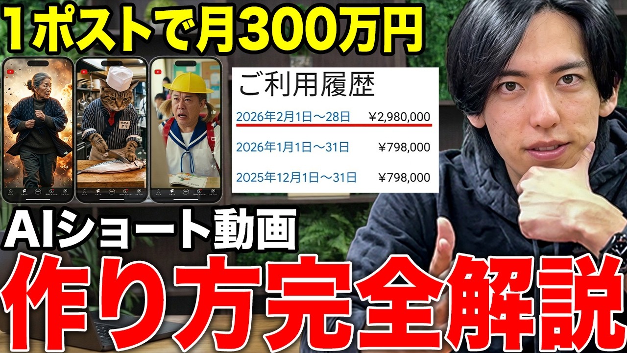 【副業で月300万】AI×ショート動画で稼ぐならこの1本だけ見てください。正直これ知らないと損です。