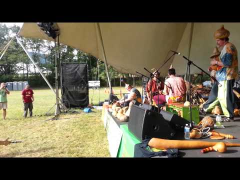 Richmond Indigenous Gourd Orchestra jamming at Catawba Farm Fest, 9.1.12