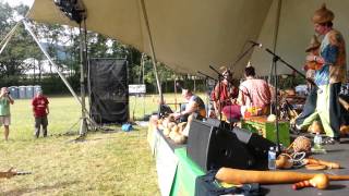 Richmond Indigenous Gourd Orchestra jamming at Catawba Farm Fest, 9.1.12