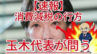 玉木代表が問う 消費減税の行方1