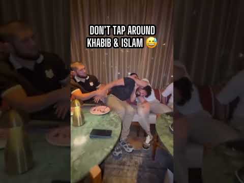 Khabib was stopping him from tapping to Islam’s D’arce in front of Paul Pogba 😂!!! 💕❤️💖