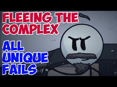 Fleeing the Complex (Remastered) - All Unique Fails | The Henry Stickmin Collection