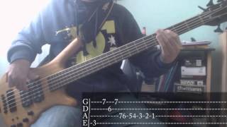 Incubus - Battlestar Scralatchtica [Bass Cover + Tab]