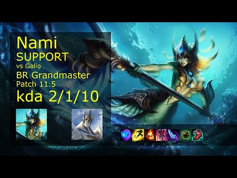 Nami Support & Jhin vs Galio & Lucian - BR Grandmaster 2/1/10 Patch 11.5 Gameplay