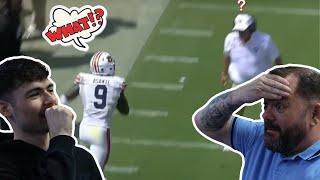 BRITISH FATHER AND SON REACT! Craziest Jaw Dropping Moments in College Football!
