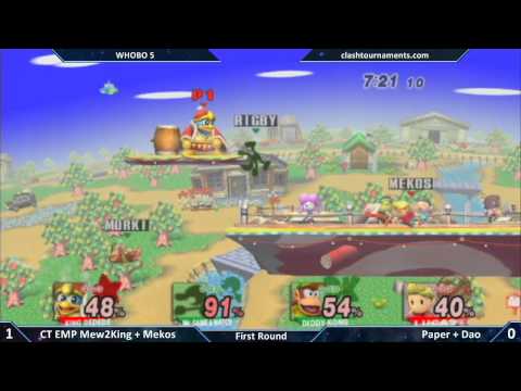 WHOBO 5 - CT Mew2King + Mekos vs Paper + Dao - SSBB