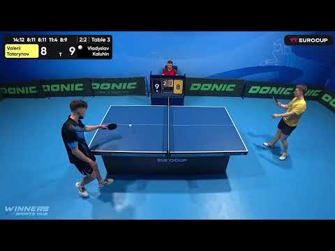20:05 Valerii Tatarynov 3-2 Vladyslav Kaluhin 10.05.2023 TT Euro.Cup Ukraine Star. TABLE 3
