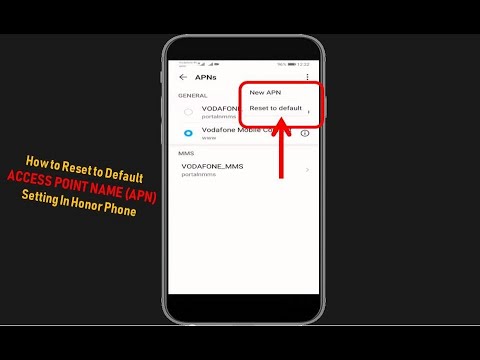 How to Reset to Default Access Point Name APN Setting In Honor Phone