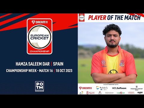 POTM: H. Saleem Dar - ESP vs NED-XI | Highlights | Dream11 ECC23 | 18 Oct 2023 | ECC23.100