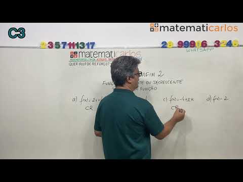 *Como saber se uma função afim é crescente ou decrescente pela lei da função E17122