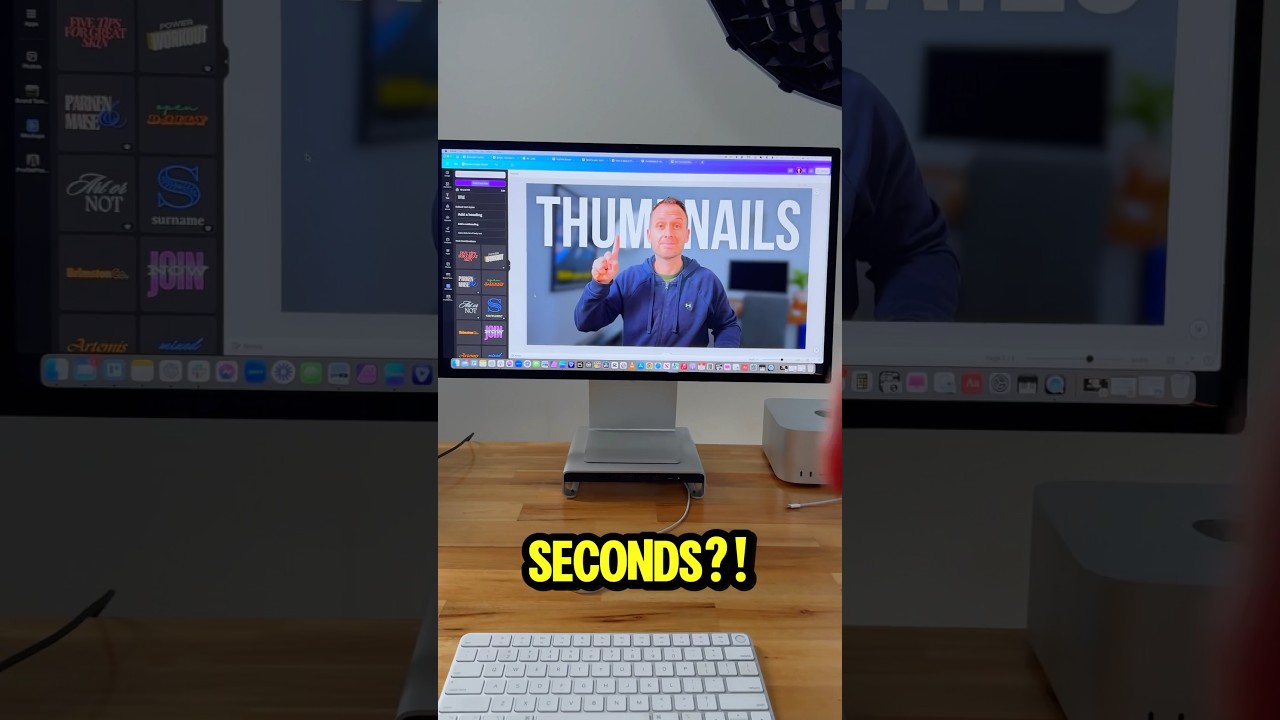 60 SECOND YouTube Thumbnails in Canva 🤯 #canva #thumbnail #tutorial
