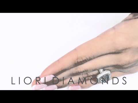 FD-054 - 6.34 Carat Fancy Blue Cushion Cut Diamond Engagement Ring 14k White Gold