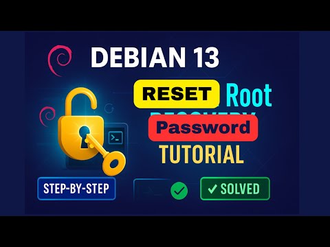 Reset Debian 13 Root Password Step by Step - Linux guide