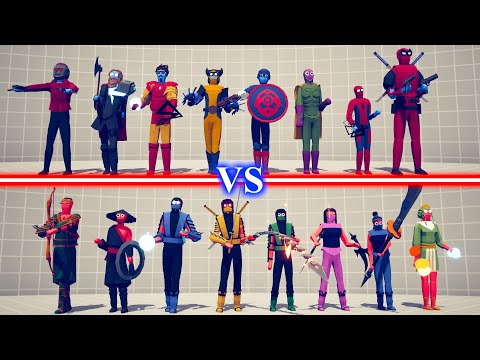 MARVEL Team vs MORTAL KOMBAT Team - Totally Accurate Battle Simulator TABS