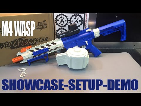 Showcase-Setup-Demo & FPS: BIU BLASTERS M4 Wasp Gel Ball Blaster - Contest Link in Desc