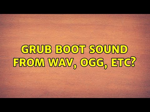 Ubuntu: Grub boot sound from wav, ogg, etc?