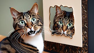 ANIMAIS SE OLHANDO NO ESPELHO PELA PRIMEIRA VEZ!