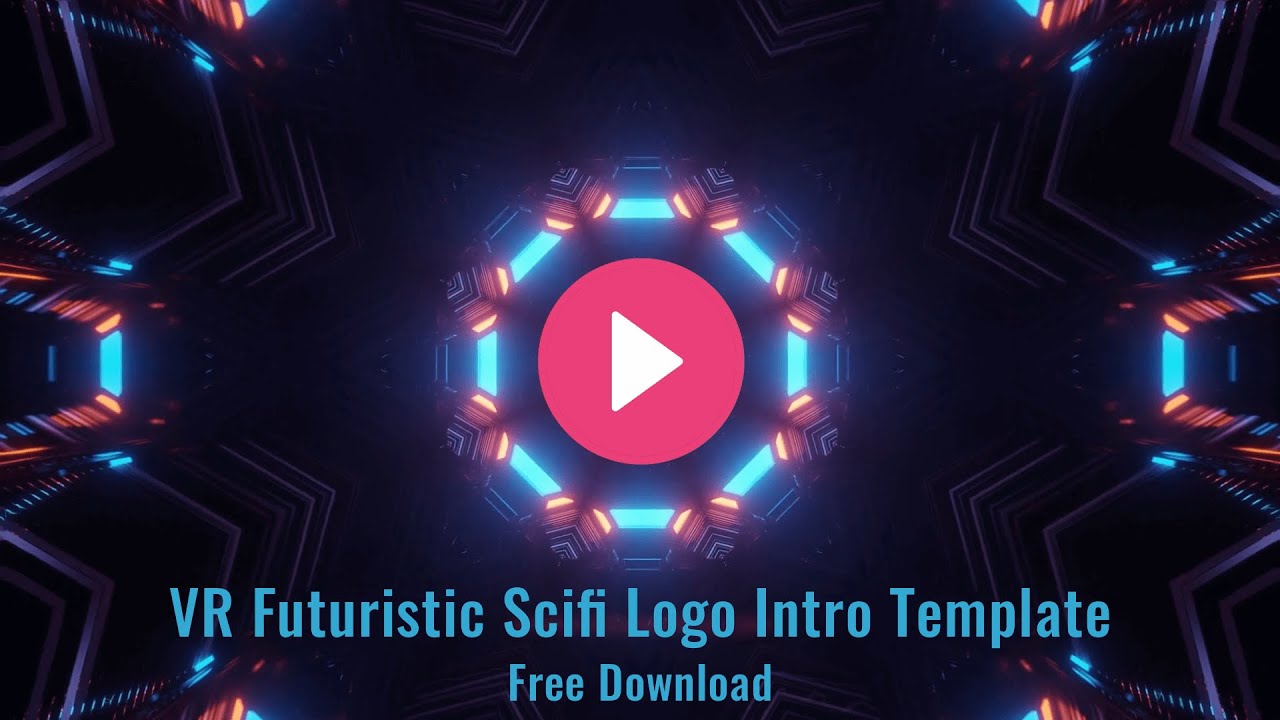 Virtual Reality Logo Intro Template | VR Futuristic Scifi Logo Intro Template No Text Free Download