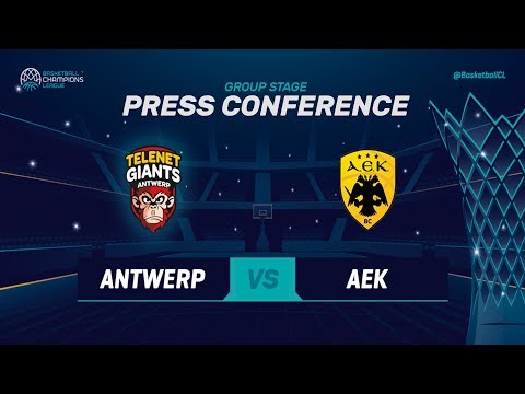 Telenet Giants Antwerp v AEK - Press Conference - Basketball Champions League 2018-19