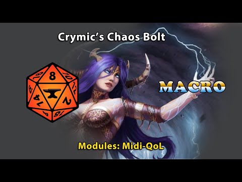 Crymic's Chaos Bolt Macro for FoundryVTT