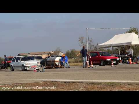 Fiat Uno Turbo VS Renault 5 GT Turbo - Drag Race Challenge on 1/4 Mile