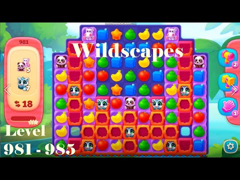 Wildscapes Level 981 - 985 HD Walkthrough | Gameplay | 3 - match game | ios | android | pc | app