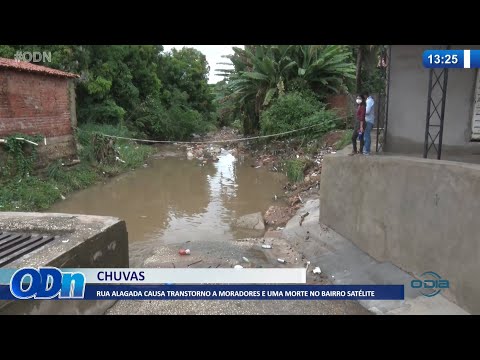 Rua alagada causa transtorno a moradores e uma morte no bairro Satélite 03 01 2022
