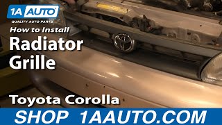 How to Replace Grille 93-95 Toyota Corolla