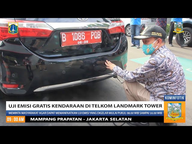 Uji Emisi Gratis kendaraan di Telkom Landmark Tower