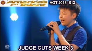 Jeffrey Li sings “One Moment In Time”  America&#39;s Got Talent 2018 Judge Cuts 3 AGT