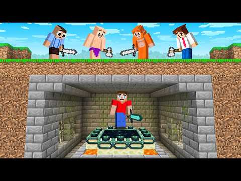 Hunters vs Speedrunner, But I Secretly Beat Minecraft...