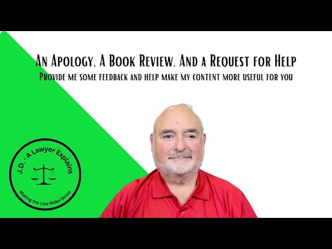 An Apology, A Book Review, and a Request for Help!