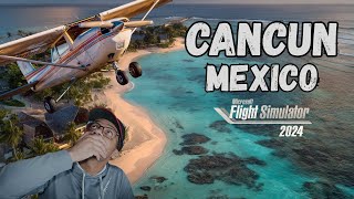 A Perfect Day Flying the Cessna 150 | Cancun Coast to Isla Mujeres | MSFS 2024