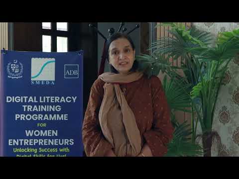Digital Literacy Training Programme for Women Entrepreneurs | SMEDA | ADB