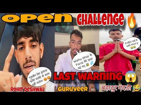 Open challenge 🔥 Last warning to Guruveer 😱 Rohit Vs Guruveer controversy, this time a fight to t...