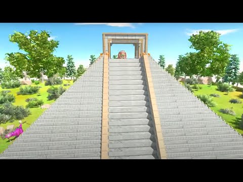 T REX LAVA CLIMB ON THE PYRAMID VS ALL UNITS - 🌋 Animal Revolt Battle Simulator 🦖