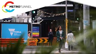 Metro Tunnel works at Parkville