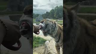Increíble que esta niña alimentara a un tigre en el zoológico