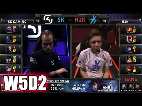 SK Gaming vs H2K Gaming | S5 EU LCS Spring 2015 Week 5 Day 2 | SK vs H2K W5D2G5 VOD 60FPS