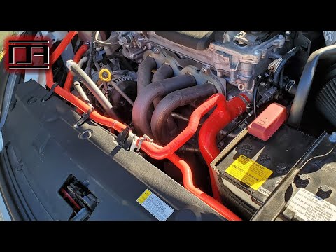 HPS Red Silicone Radiator Hoses Full 5 Piece Kit (57-1479-RED) Install (Scion tC2 / tC2.5)