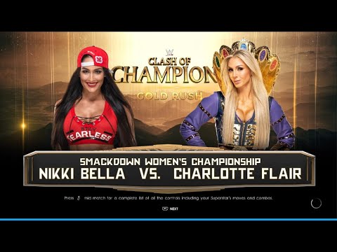 WWE 2K22 Nikki Bella vs. Charlotte - SmackDown Women's Championship Match