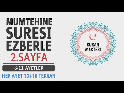 Mumtehine suresi 2.sayfa ezberle 10 tekrar+10 tekrar