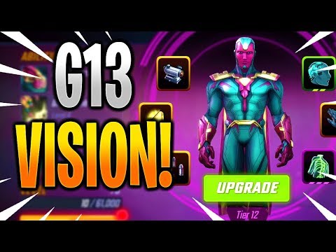 *NEW* G13 VISION RANK UP & GAMEPLAY! - MARVEL Strike Force - MSF