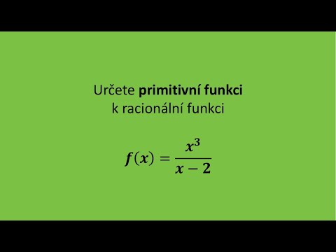 Neurčitý integrál racionální funkce