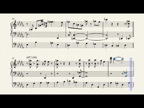 Thelonious Monk "Work" piano and bass transcription
