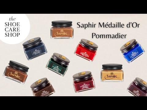 Apply Saphir Médaille d'Or Pommadier with brush or cloth