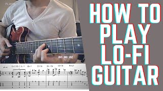 Lofi Guitar Lesson: How to play Hip-Hop Jazz Chords (w/ free tabs)